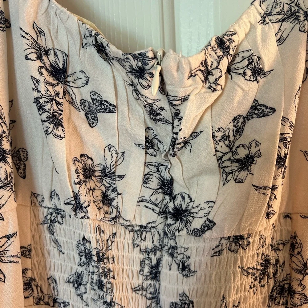 NWT Pacsun Blue Floral Mini Dress // LA hearts // Size Large - Picture 9 of 10